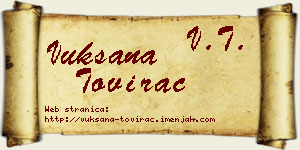 Vuksana Tovirac vizit kartica
